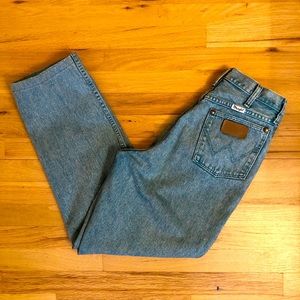 Wrangler Vintage Pleat Front High Waisted Green Mom Jeans 28” X 29” Women’s